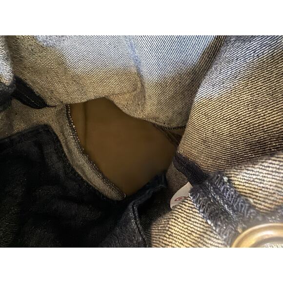 FEED + Target 20 Projects Denim & Green Canvas Small Tote Bag Crossbody #4900 - Picture 10 of 16